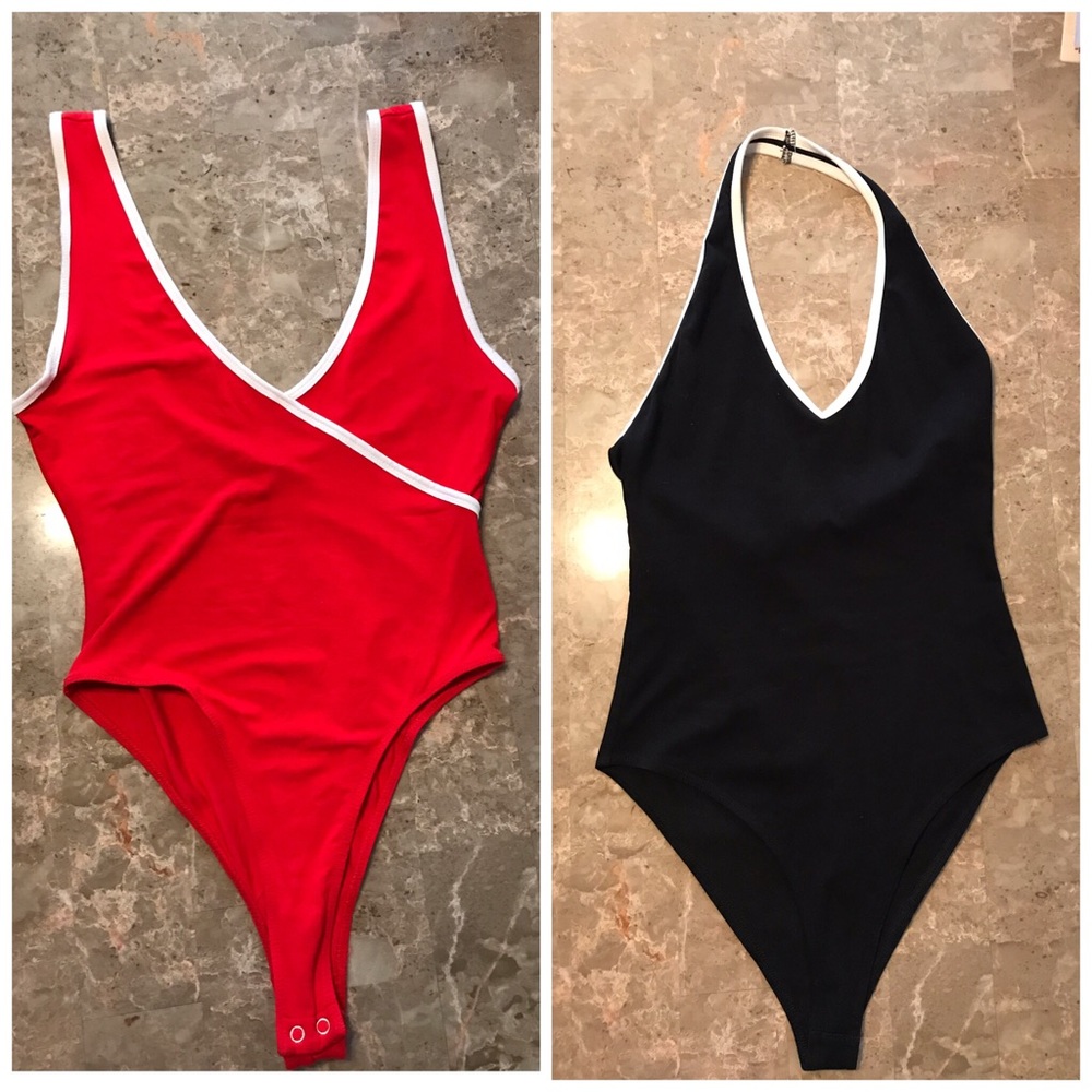 Forever 21 Contrast Trim Bodysuits Bundle!!!